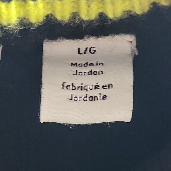 Calvin Klein Sweater Mens Large Slim Fit Black Wool Blend Ribbed Commando Crew - Picture 10 of 12